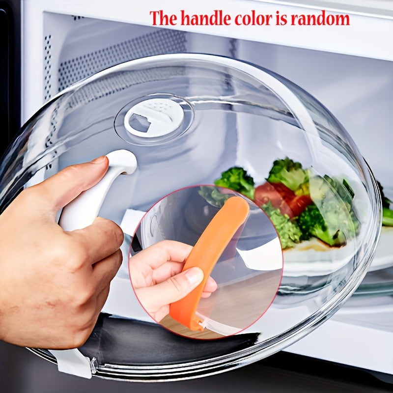 3pcs Microwave Food CoverTransparent Splash Proof FoodCover, Oil And Splash ProofMicrowave Oven HeatingSpecial Cover, Steam VentMicrowave Oven Tray CoverBowl Cover, Easy To Grip.Suitable For Microwave OvensAnd Kitchen Supplies