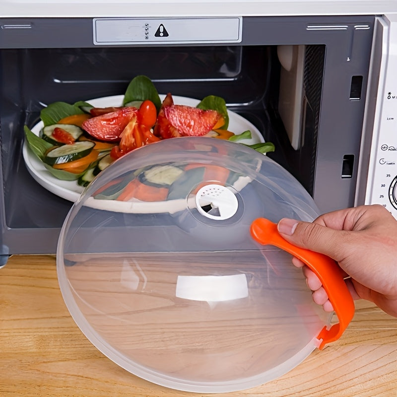 3pcs Microwave Food CoverTransparent Splash Proof FoodCover, Oil And Splash ProofMicrowave Oven HeatingSpecial Cover, Steam VentMicrowave Oven Tray CoverBowl Cover, Easy To Grip.Suitable For Microwave OvensAnd Kitchen Supplies