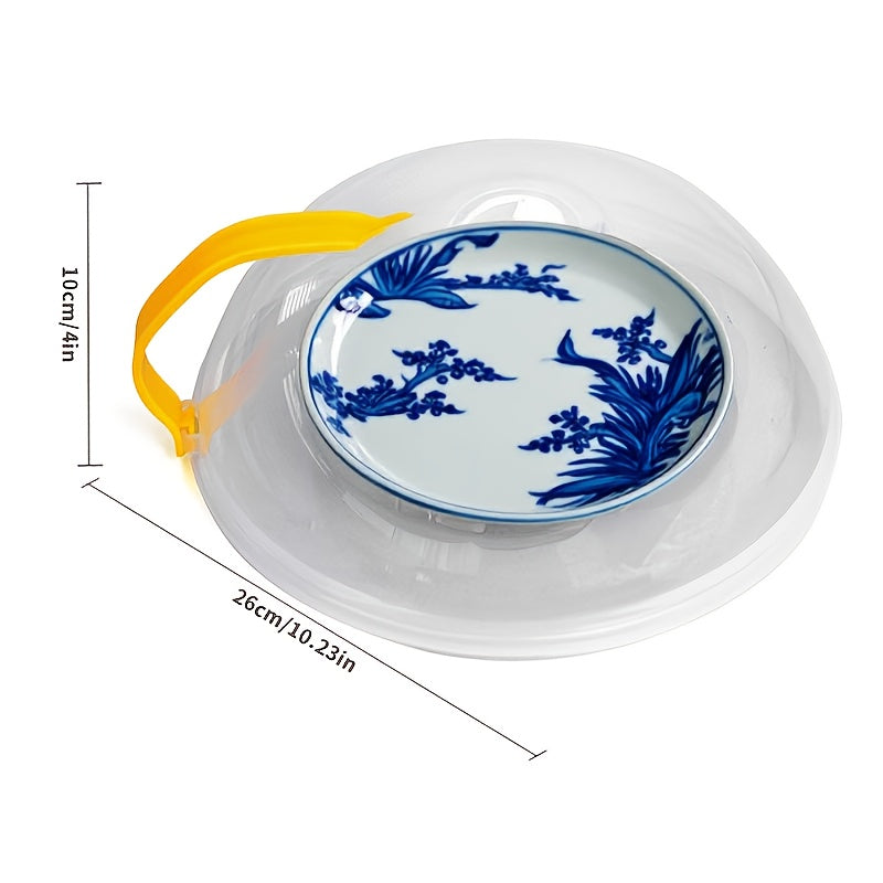 1pc Microwave Food Cover, Splash Proof Food Cover Lid with Steam Vents And Handle Microwave Oven Heating Cover, Steam Vent Microwave Oven Tray Cover Bowl Cover, Easy to Grip, Suitable for Microwave Ovens And Kitchen Supplies
