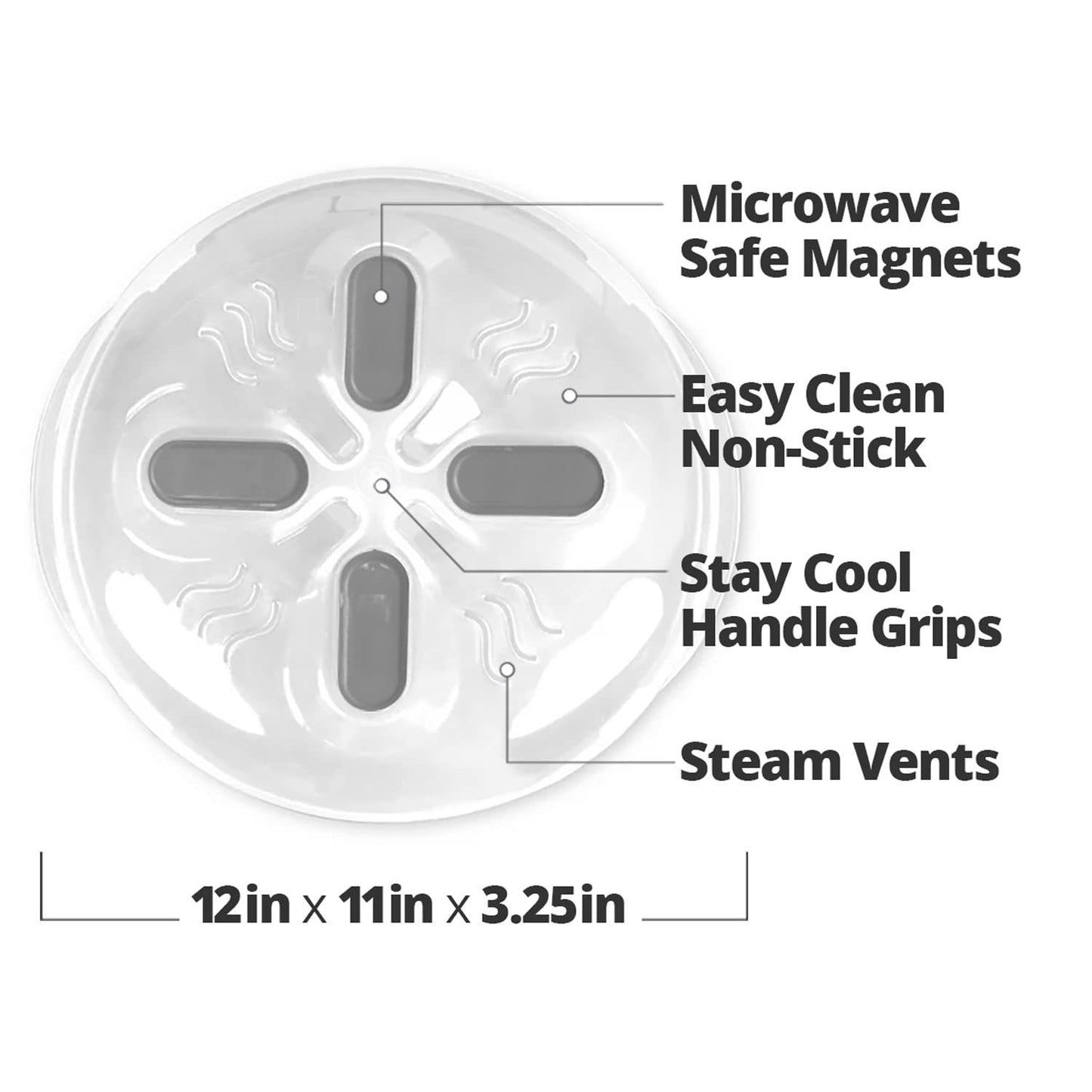 1Pcs Microwave Cover for Food .Microwave Splatter Cover Large Microwave Plate Food Cover With Easy Grip Handle Anti-Splatter Lid With Enlarge Steam Vents
