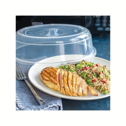 Plate Cover: Transparent Microwave Oven Cover, Suitable For Dishwasher, 10.5 Inches In Diameter, Polypropylene.