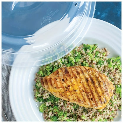 Plate Cover: Transparent Microwave Oven Cover, Suitable For Dishwasher, 10.5 Inches In Diameter, Polypropylene.