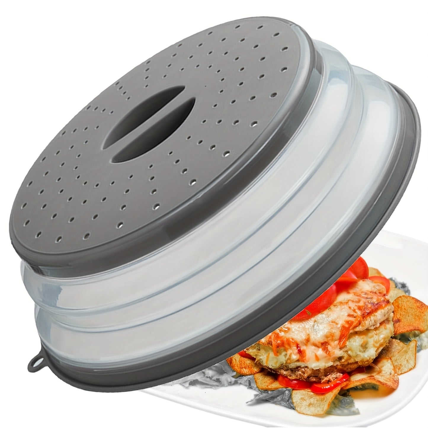 Collapsible Microwave Silicone Cover for Food, 10.5\