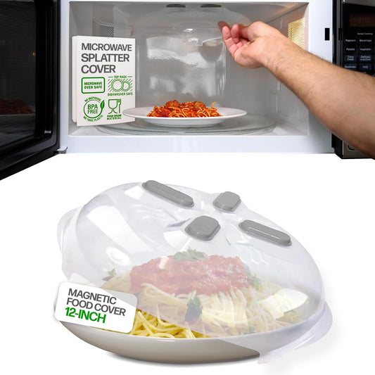 1Pcs Microwave Cover for Food  .Microwave Splatter Cover Large Microwave Plate Food Cover With Easy Grip Handle Anti-Splatter Lid With Enlarge Steam Vents