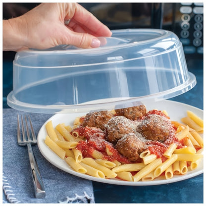 Plate Cover: Transparent Microwave Oven Cover, Suitable For Dishwasher, 10.5 Inches In Diameter, Polypropylene.