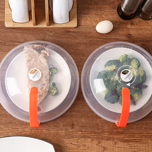 3pcs Microwave Food CoverTransparent Splash Proof FoodCover, Oil And Splash ProofMicrowave Oven HeatingSpecial Cover, Steam VentMicrowave Oven Tray CoverBowl Cover, Easy To Grip.Suitable For Microwave OvensAnd Kitchen Supplies