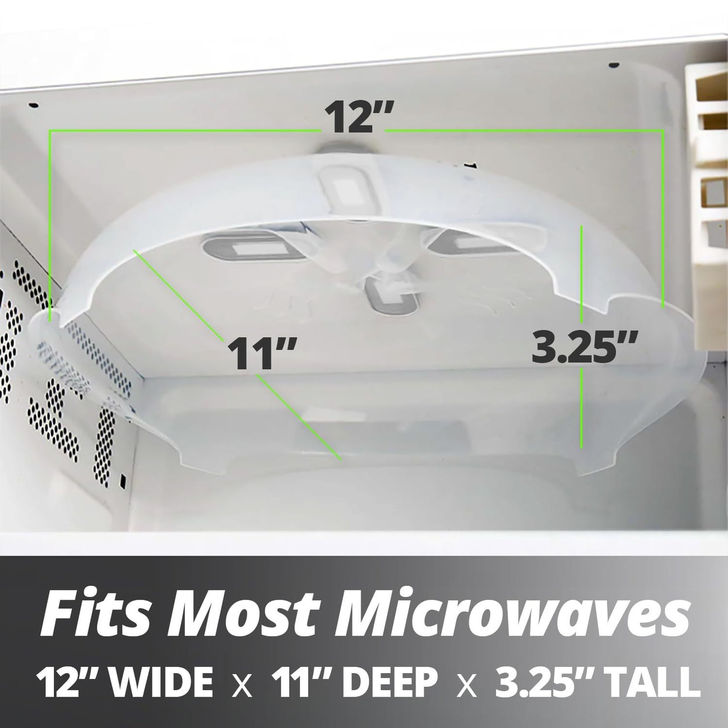 1Pcs Microwave Cover for Food  .Microwave Splatter Cover Large Microwave Plate Food Cover With Easy Grip Handle Anti-Splatter Lid With Enlarge Steam Vents