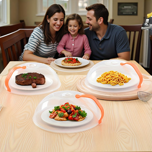 1pc Microwave Food Cover, Splash Proof Food Cover Lid with Steam Vents And Handle Microwave Oven Heating Cover, Steam Vent Microwave Oven Tray Cover Bowl Cover, Easy to Grip, Suitable for Microwave Ovens And Kitchen Supplies