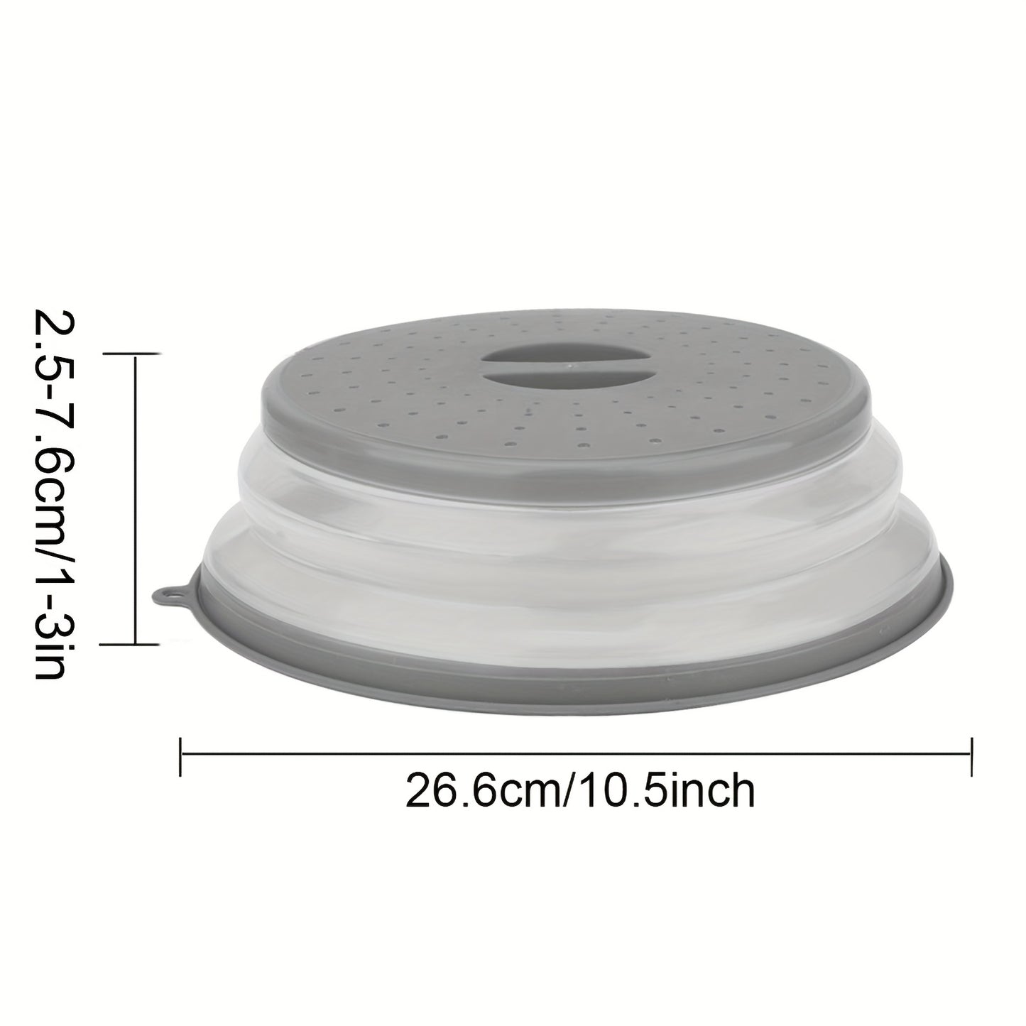 Collapsible Microwave Silicone Cover for Food, 10.5\
